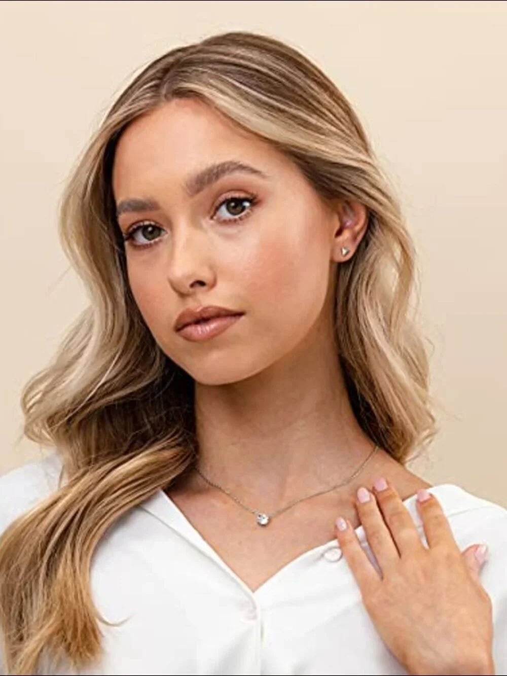14k Gold Plated 1.5 Carat Cubic Zirconia Solitaire Pendant Necklace